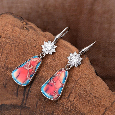 Shine Brightest Blue Jasper Drop Earrings-Your Soul Place